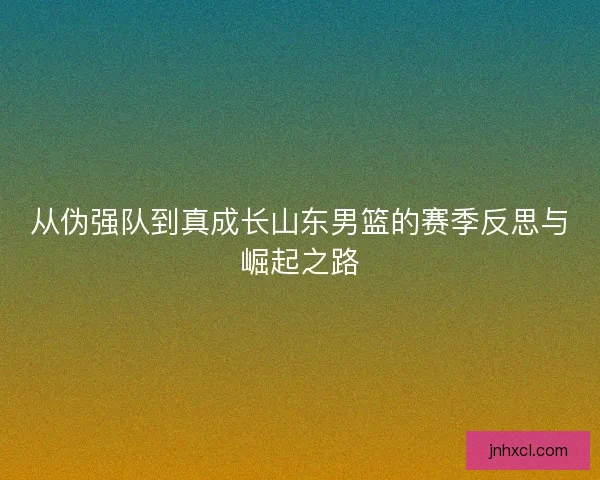 从伪强队到真成长山东男篮的赛季反思与崛起之路